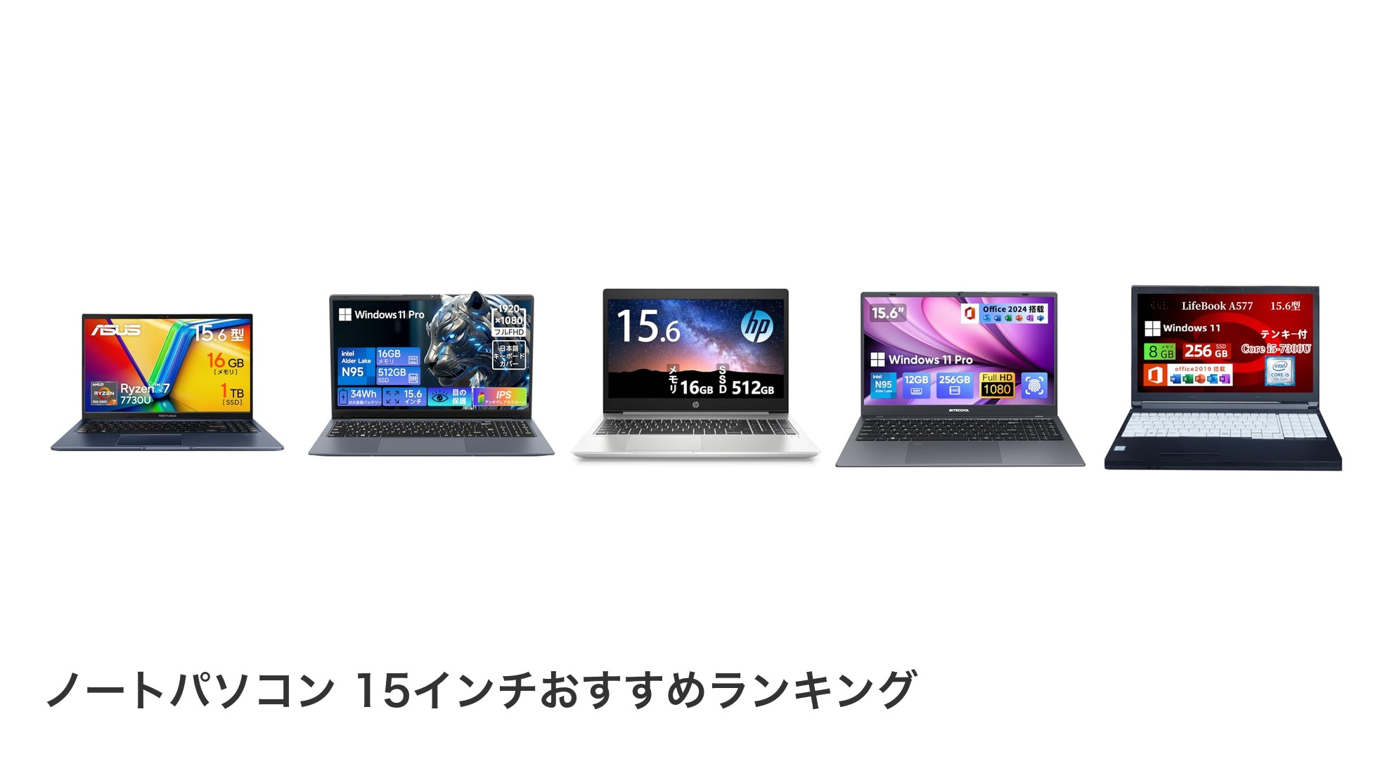 ノートパソコン 15インチのおすすめランキング