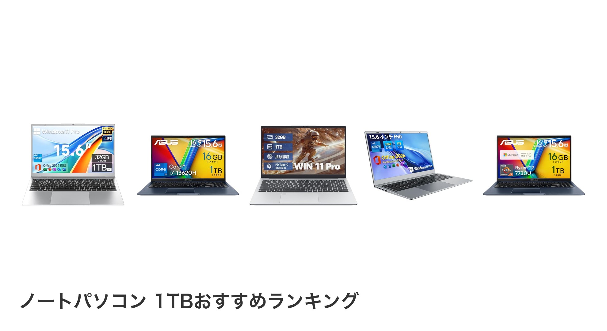 ノートパソコン 1TBのおすすめランキング