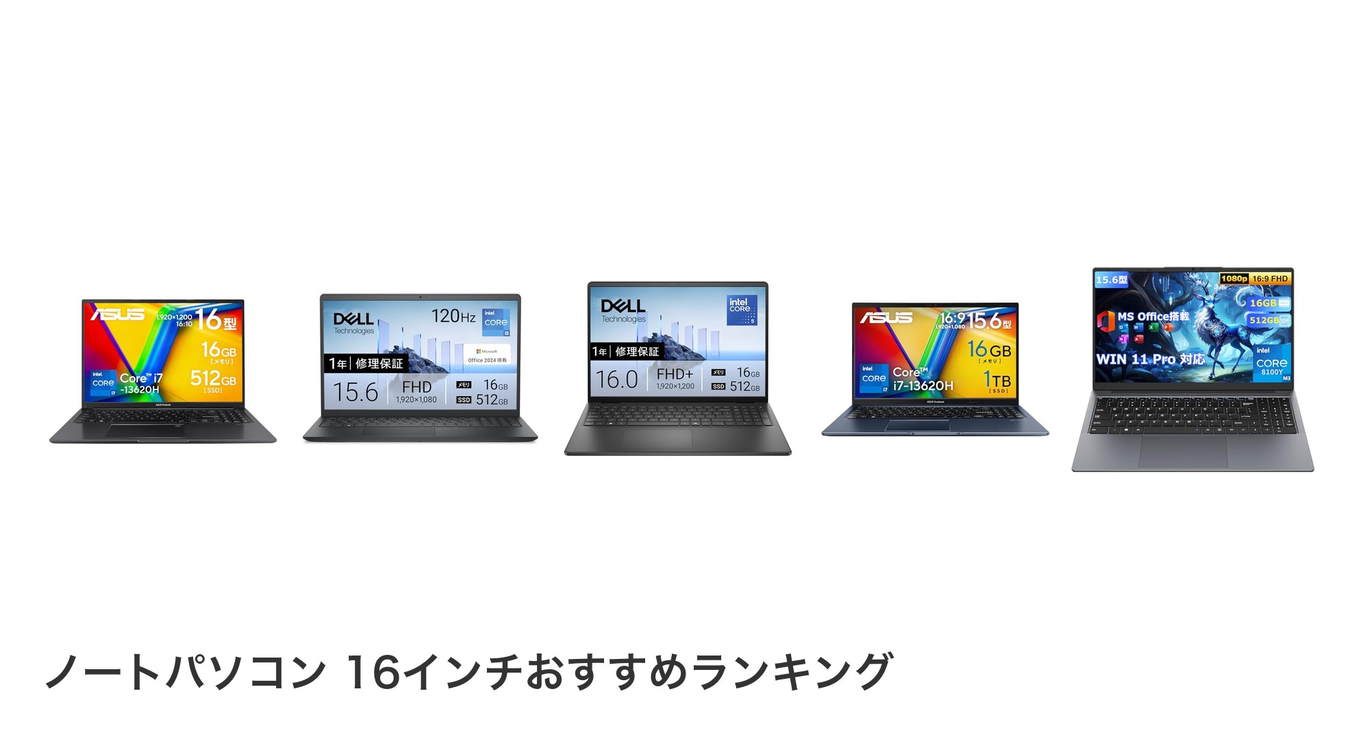 ノートパソコン 16インチのおすすめランキング