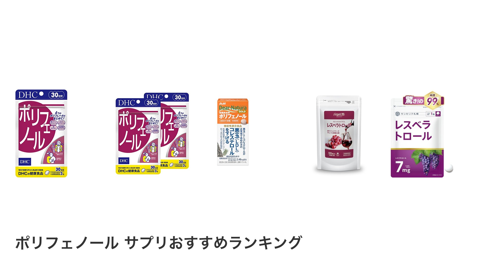 ポリフェノール サプリのおすすめランキング