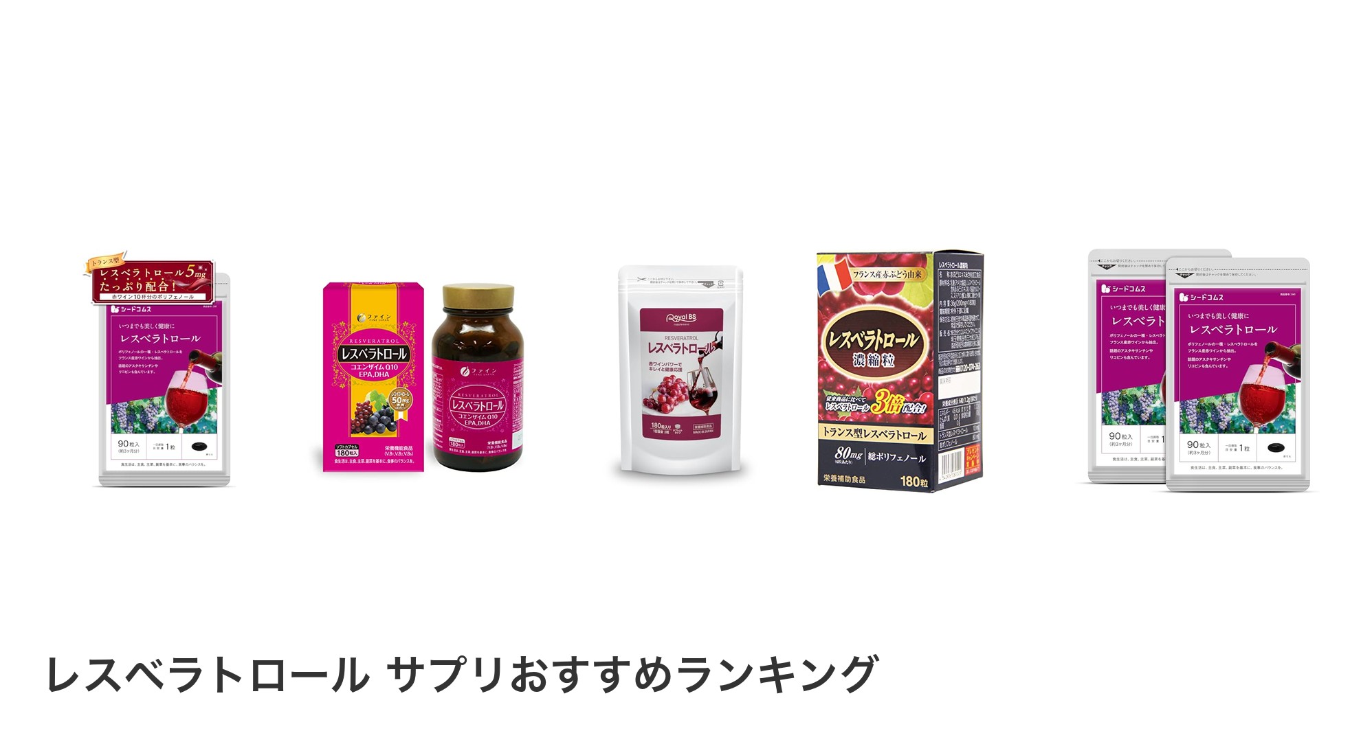 レスベラトロール サプリのおすすめランキング