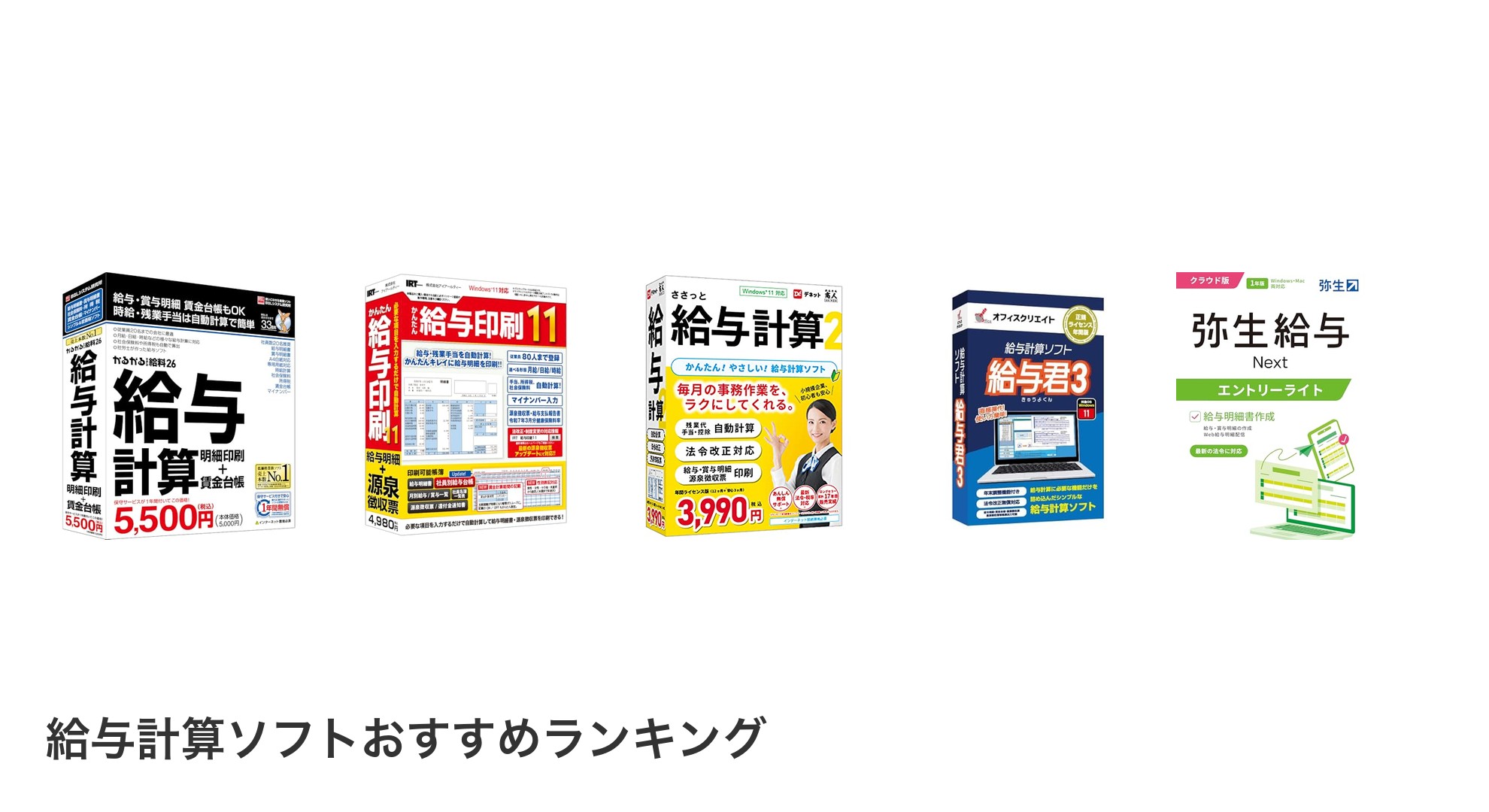 給与計算ソフトのおすすめランキング