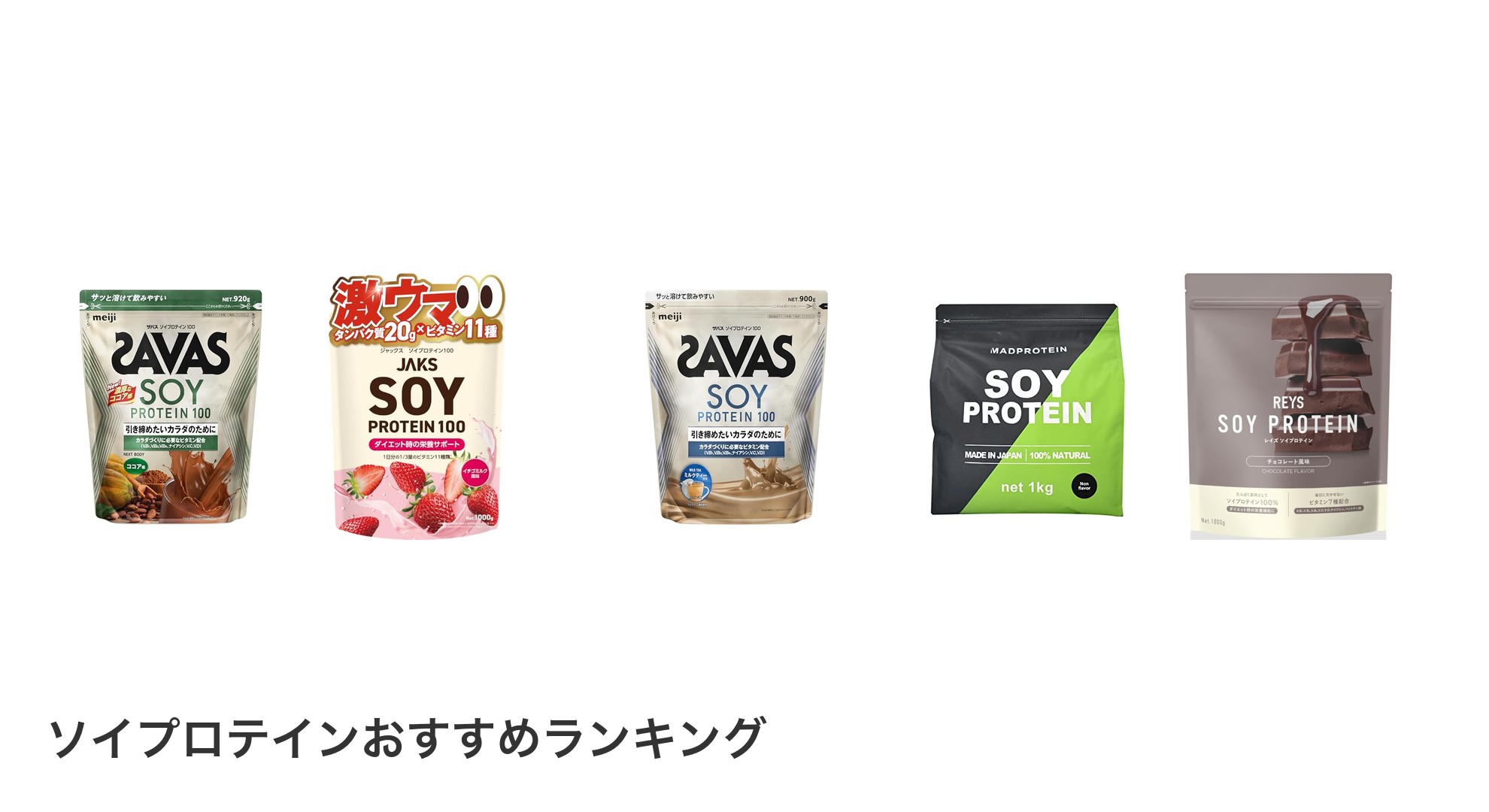 ソイプロテインのおすすめランキング