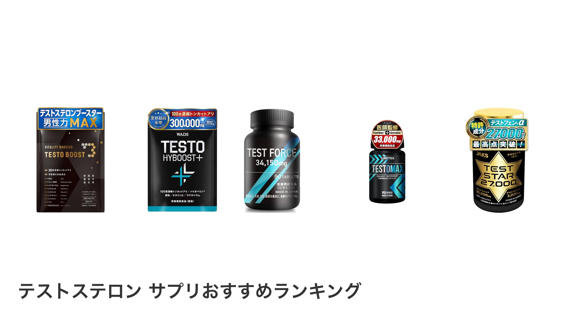 テストステロン サプリのおすすめランキング