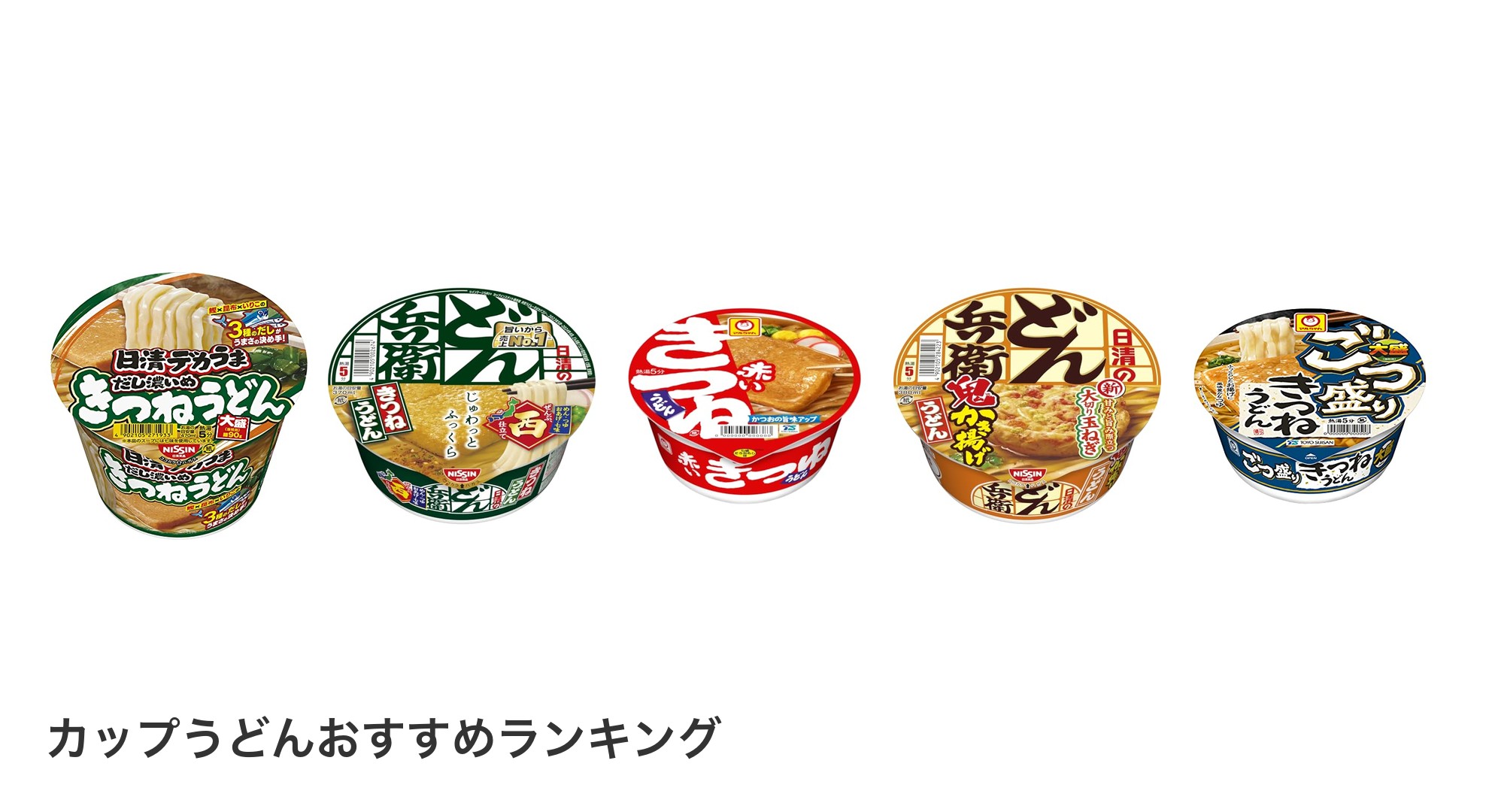 カップうどんのおすすめランキング