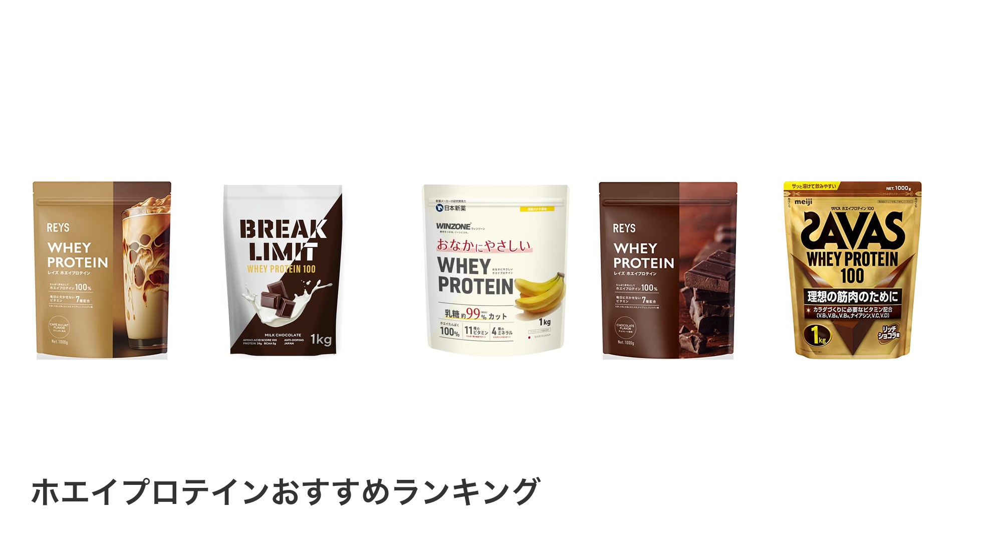 ホエイプロテインのおすすめランキング